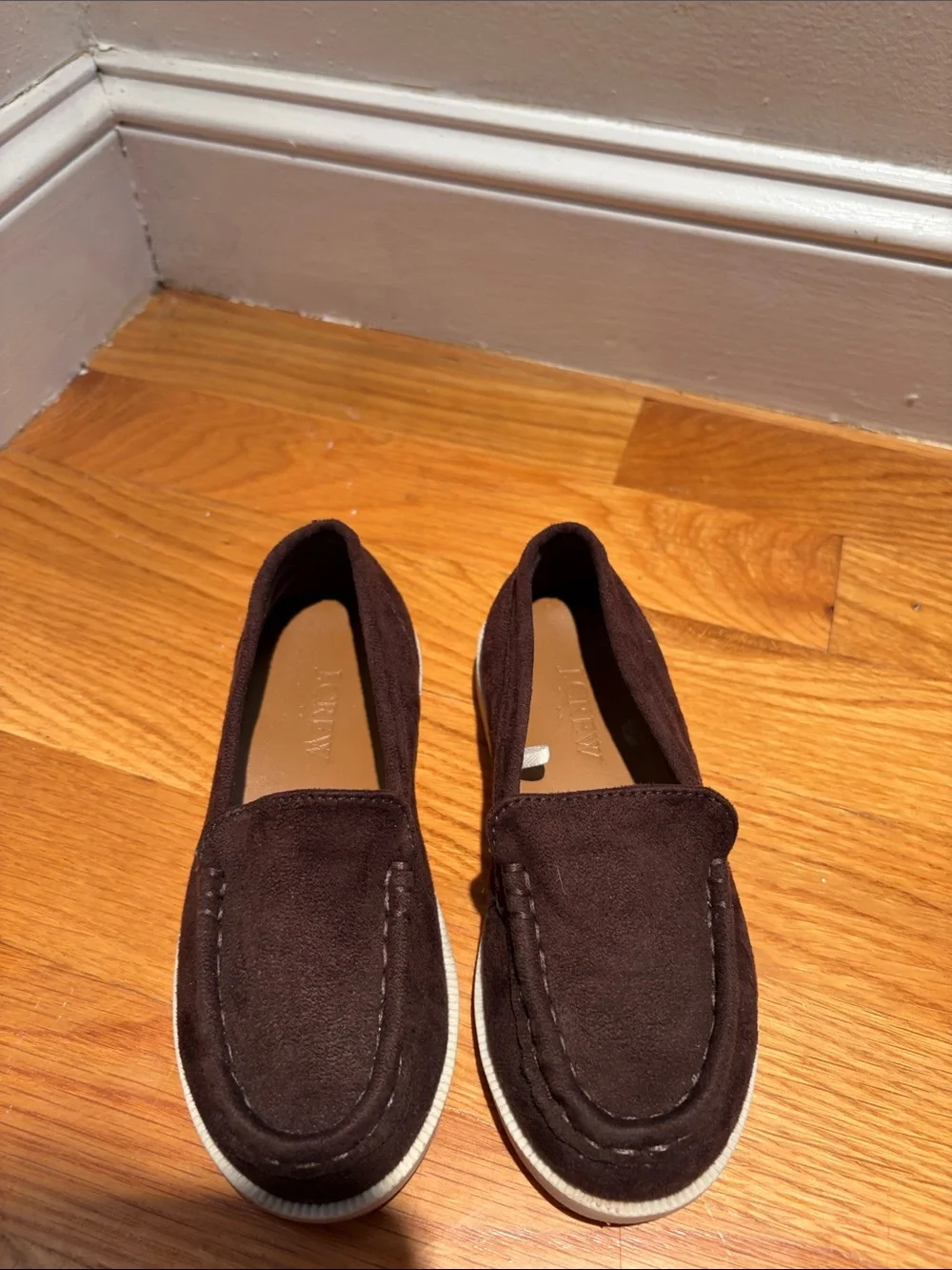 J. Crew Brown Suede Kids Dress Loafers